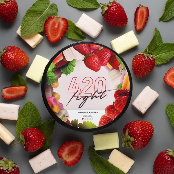 Тютюн 420 Light Berry Gum (Ягідна Жуйка) 100 гр